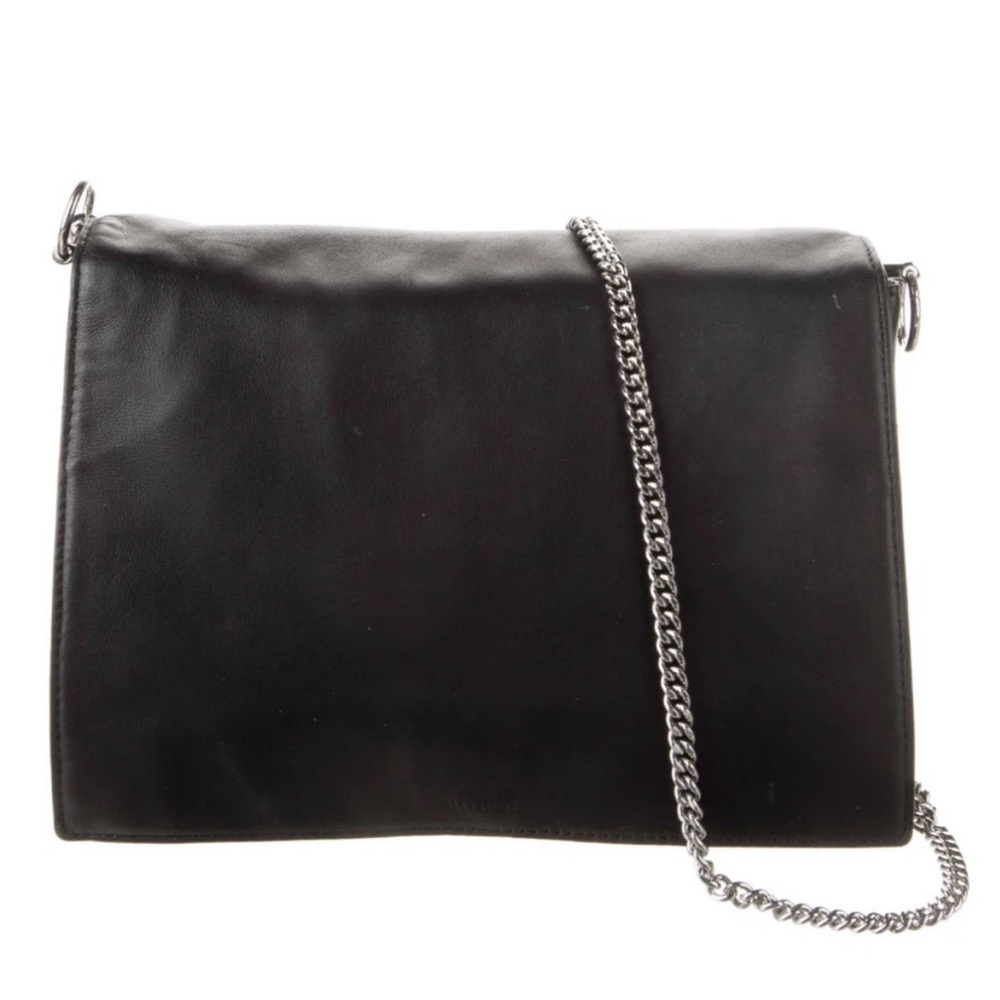 ALL SAINTS Black Leather Shoulder Bag